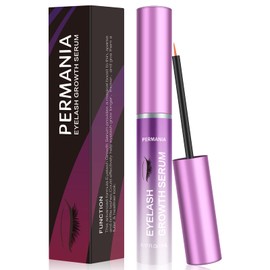 PERMANIA Lash Serum, Eyelash Growth Serum, Eyelash Enhancer, Fast Eyelashes for Natural Eyelashes, Lash Boost Serum for Longer, Fuller Thicker Eyelashes, 5 ml
