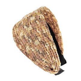 axy Wide Headband – Women's Hair Band Vintage Beautiful Headband Hair Accessories HR32C (Beige)