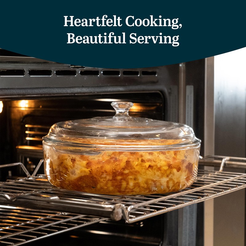 Libbey Baker's Basics 2-Piece Glass Casserole Baking Dish Set, Mixed