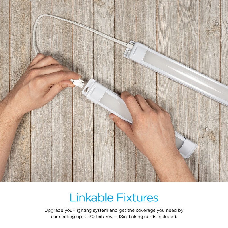 Enbrighten Premium Linkable Under Cabinet Fixture, 18in, LED, Linkable, 628