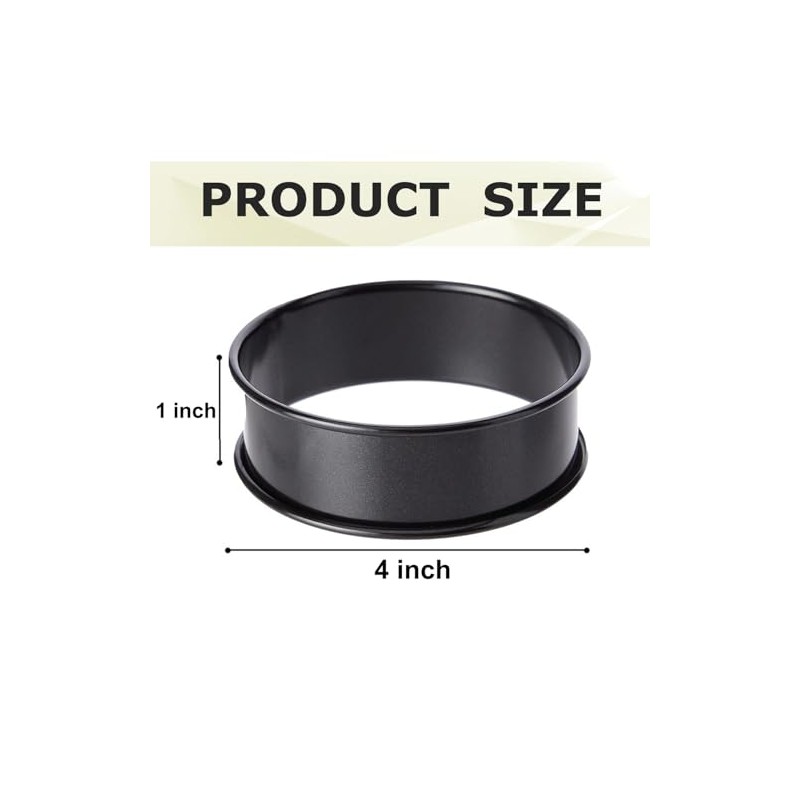 8Pcs Crumpet Rings - Nonstick Muffin Ring - Stainless Steel