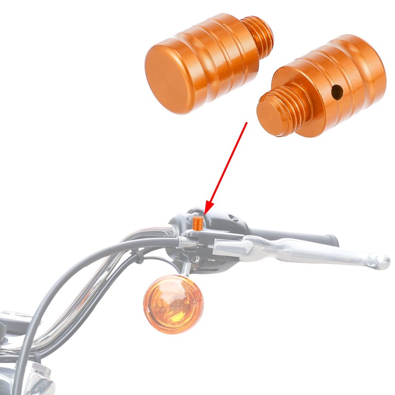 X AUTOHAUX 2pcs M10x1.25 Motorcycle Right Side Mirror Hole Plugs