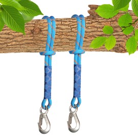 KUHAWL Pack of 2 Swing Tree Attachment Rope, 0.6 m Hanging Rope, Hammock Attachment Cord with Carabiners Rope Hammock Swing Attachment for Swings Hammocks Yoga