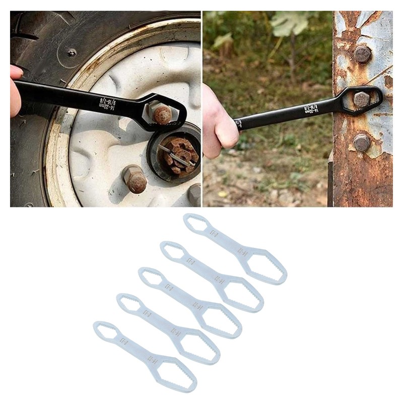 5 Pcs Double Ended Wrench 8mm To 22mm 160mm Length
