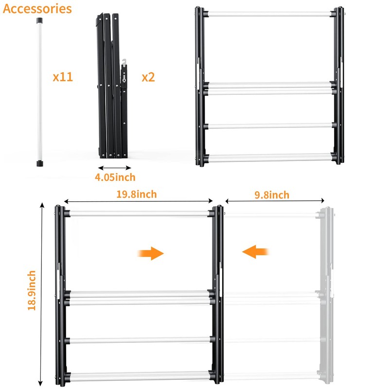 KeingGcopr Foldable Drying Rack Clothing, Clothes Drying Rack Collapsible Indoor,