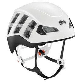 PETZL Meteor, Casco da Arrampicata E Alpinismo Unisex Adulto, Bianco Nero, S/M
