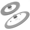 Set of 2 Vented Tempered Glass Universal Lid for Pot