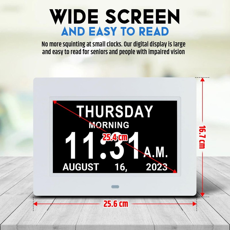 Digital Low Vision Clock for Elderly & Visually Impaired -