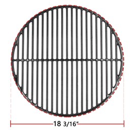 Hongso 18 3/16 Inch Porcelain Coated Cooking Grid Grates Polished Non-Stick Replacement for Large Big Green Egg, Vision Grill VGKSS-CC2, B-11N1A1-Y2A, Accessories,Other Kamado Grill, PCI991