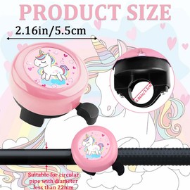 Bike Bell Kids, Bicycle Bell Children Girls Boys Bell Bicycle Mini Bicycle Bell Loud Bicycle Bell Mountain Bike for Road Bike, Mountain Bike and Scooter (Pink)