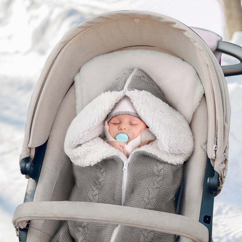 Autumn Winter Baby Warm Blanket Newborn Wrapped Sleeping Bag Stroller