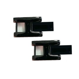 Ladies Black and Silver Chevron Arrow 1/2" Tail Chain Extender. Qty. 2 Pack