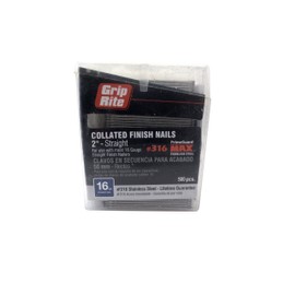 Grip Rite Prime Guard MAXB64896 2-inch 316 Stainless Steel 16-gauge Straight Finish Nail, 500 per Belt Clip