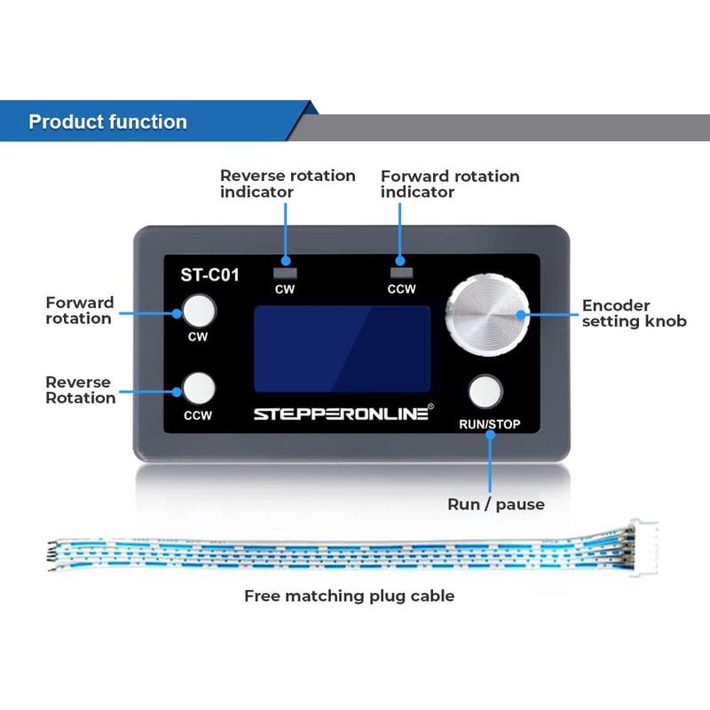 STEPPERONLINE Stepper Motor Controller 5-30VDC TTL Serial Remote Communication for