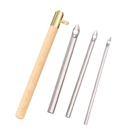 ideastore Embroidery Punch Needle with Threader Handmade 2.5mm/3.5mm/5.0mm Set of 3