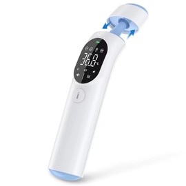 Medreign Digital Infrared Thermometer with Bluetooth, 4-Mode Temperature Scanner for Forehead and Ear, Color Indicator Display, for 3-Months and Older
