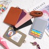 Wason Badge Holder ID Card Wallet Real Leather Case with
