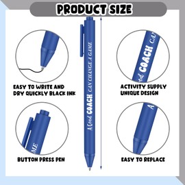 Humyoun 24 Pcs Coaches Appreciation Gifts Ballpoint Pen Sports Thank You Work Pen for Coaches Funny Gifts Idea Men Christmas Birthday Retired