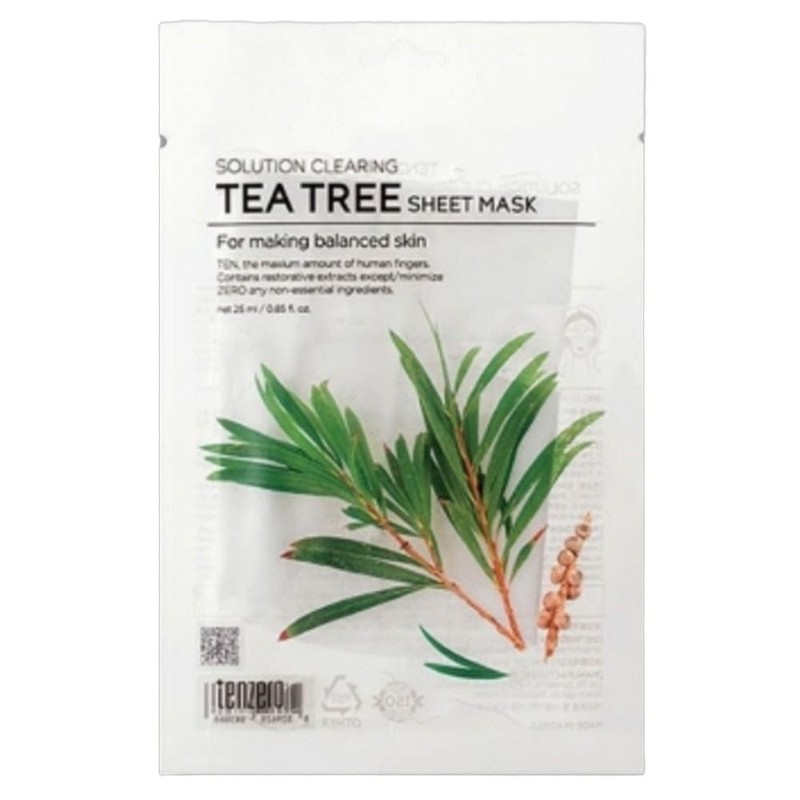 Ten Zero Skin Texture Care Solution Clearing Tea Tree Sheet