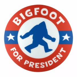 Monsterologist Bigfoot For President campaign sticker | Bigfoot | cryptozoology