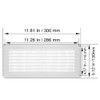 5" x 12" Inch White Plastic Ventilation Grille with Insect