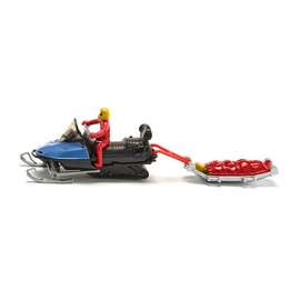 siku 1684 Blister 1684Snow Mobile with Rescue Sledge, Multicoloured
