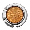 Foldable Purse Hook, 1Pcs Orange Folding Handbag Round Flash Drilling