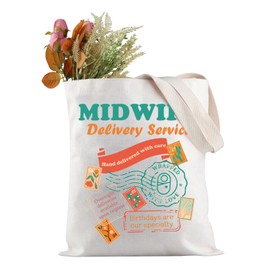 JXGZSO Funny Midwife Tote Bag Midwife Delivery Service Tote Bag Midwife Graduation Gift Thank You Gift for Midwife (MIDWIFE Delivery Tote)