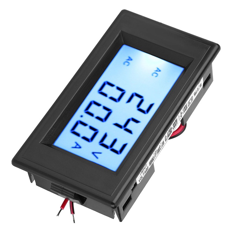 D69-2042 Dual Display Voltmeter Ammeter AC80-300V 0-50A 0-100A with Current