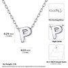 ChicSilver 925 Sterling Silver Initial P Necklace for Women Minimalist