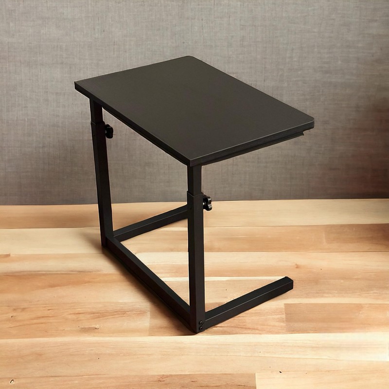 Tinymod Height Adjustable Sofa Side C Shape Table,Laptop Holder End