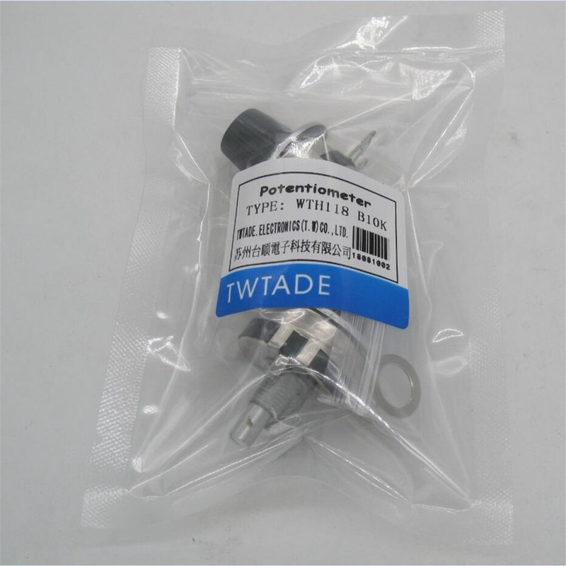 TWTADE / 2pcs Single Turn Rotary Carbon Linear Variable Potentiometer