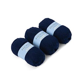 Love2Sleep PREMIER VALUE DOUBLE KNIT YARN WOOL ACRYLIC 3 PACK (3 X 100G) - NAVY BLUE
