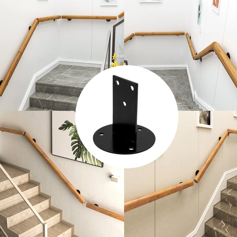 JuneFanwei 2 soportes de pasamanos de acero inoxidable resistentes para