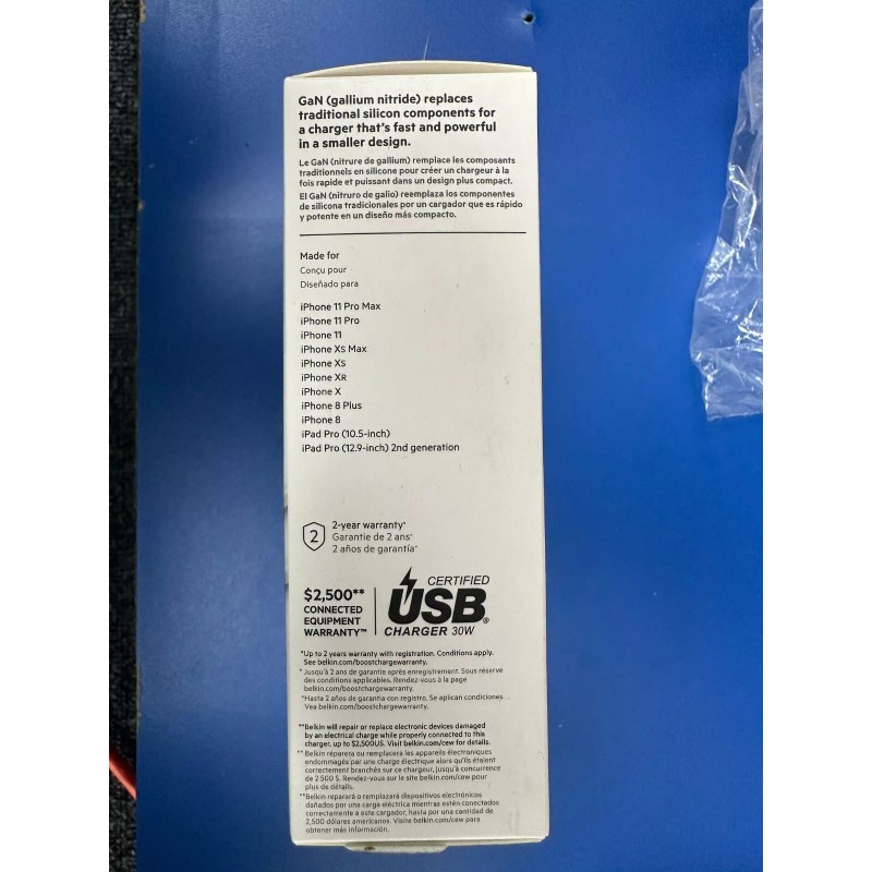 Belkin Mfi-Certified BELKIN Boost Charge Pro 30W USB-C PD GaN