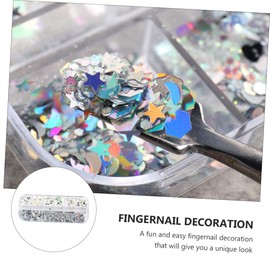 Healvian Fingernail Sequin Decorative Manicure Kit Irregular Star Paillettes for Nail Art Shining Colors for Fashionable Nail Designs