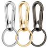 3Pack Metal Keychains Keyring Key Chain Ring Holder Organizer for