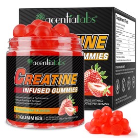 Btefls Creatine Gummies for Men & Women - 120 Count, 5000mg Creatine Monohydrate, Boosts Strength, Mass, Endurance & Focus, Muscle Builder & Pre-Workout Supplement