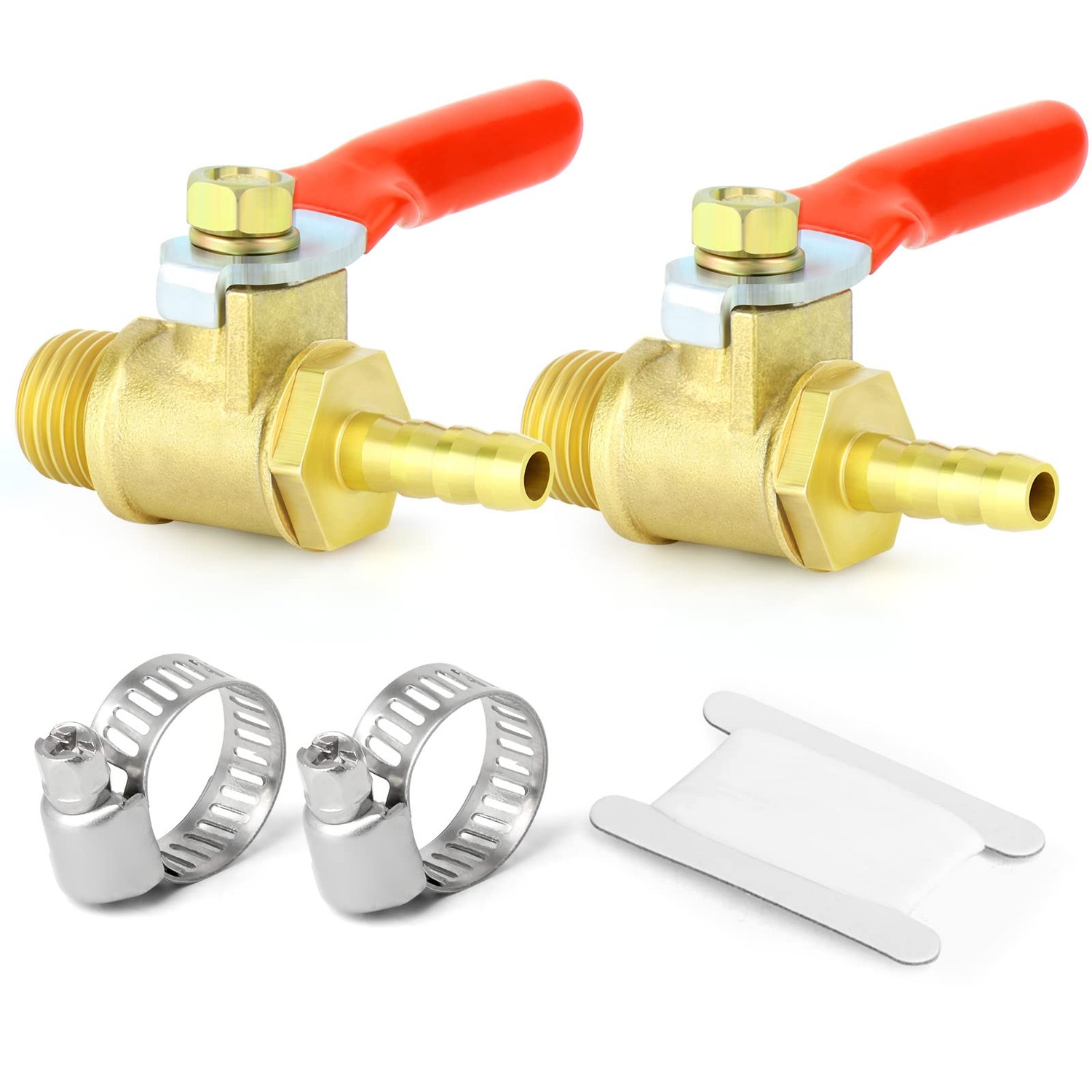 TAILONZ PNEUMATIC 2-Piece 1/4 PT-8mm Brass Ball Valve Disconnect Switch ...