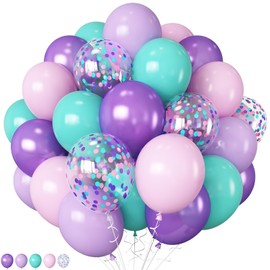 Mermaid Teal Pink Balloons