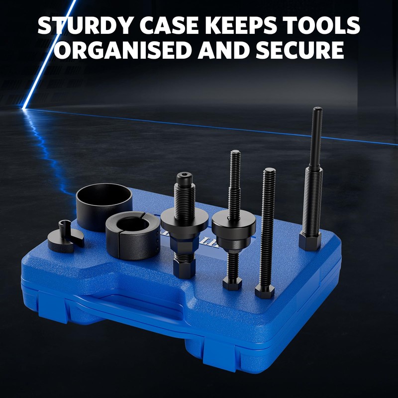HTOMT Power Steering Pump Pulley Removal Tool,Power Steering Pulley Puller/Installer