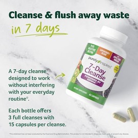Purely Inspired 7-Day Detox Cleanse - Whole Body Cleanse & Detox Pills for Women & Men, Powered with Senna Leaf, Vitamin C, Apple Cider Vinegar, Diges