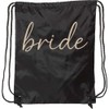 inktastic Elegant Bride Script Minimalist Typography Drawstring Bag Black 45aab
