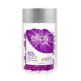 Ellips Hair Vitamin Nutri Color, 50 Capsules - Hair Heat Protectant Oil for Color-Treated Hair - Adds Shine and Smooth Split Ends