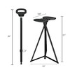 Walking Cane with Seat, Lightweight Folding Walking Stick with Seat,