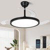 42 inch Retractable Ceiling Fan with Lights,6 Speed Dimmable Silent