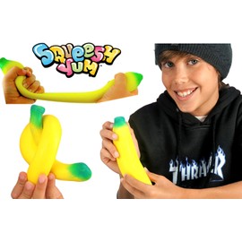 JA-RU Stretchy Banana, Carrot & Dough Ball. Sensory Toys (3 Pack) Stress Relief Toys | Fidget Toys for Kids and Adults. Autism, Anxiety, Therapy Squishy Toys & Party Favors. & Sticker 3342-3340-401s