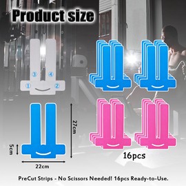 GROVBLE 16 x Kinesiology Knee Tape, Kinesiology Tape, Knee Wrap, Kinesiology Tape, Elastic and Waterproof Elastic for Knee Pain, For Fitness, Cycling