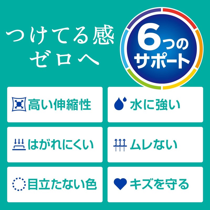 BAND-AID(バンドエイド) 救急絆創膏 快適プラス ジャンボ Lサイズ 7枚 伸縮