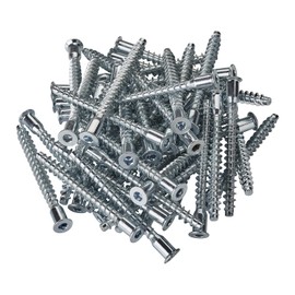 Confirmat Screws Hexagon Socket SW4 7 x 50 mm Countersunk Head Connection Screws Direct Connection Screws Body Connector Screws Galvanised Steel Pack of 50 SOTECH